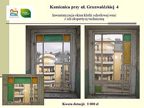 Dotacja inwentaryzację okien klatki schodowej w kamienicy przy ul. Grunwaldzkiej 4