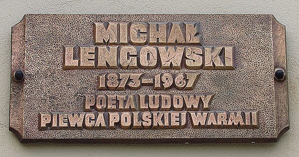 Tablica pamiątkowa Michała Lengowskiego, ulica M. Lengowskiego 