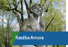 Rzeźba Amora w Parku Podzamcze