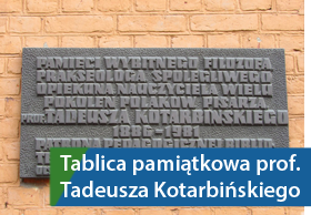 Tablica pamiątkowa prof. Tadeusza Kotarbińskiego 