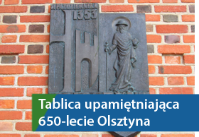Tablica upamiętniająca 650-lecie Olsztyna